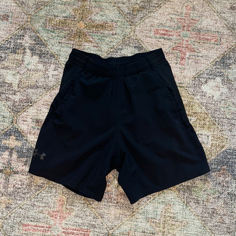 Under Armour Black Athletic Shorts High-Waisted Comfort